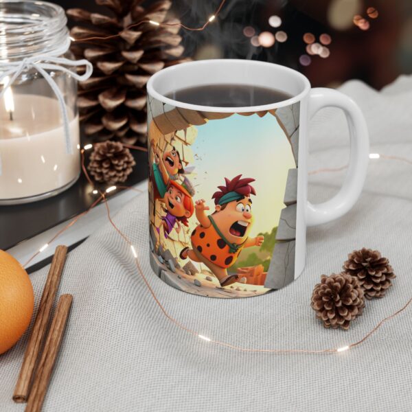 🦕☕ Yabba Dabba Brew! – Fred Flintstone Classic Cartoon Mug 🪨🎉 - Image 3