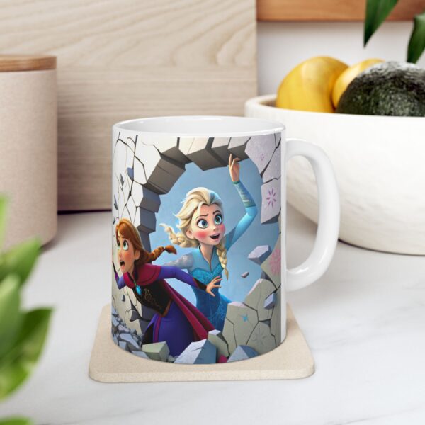 ❄️👑 Elsa & Anna Frozen Magic Mug – Sip the Snowy Sisterhood! ☕💙 - Image 5