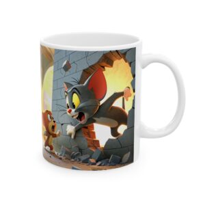 🐱🐭 Tom & Jerry Chase Mug – Sip the Classic Cat & Mouse Fun! ☕🎉