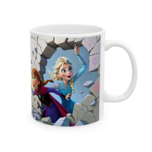 ❄️👑 Elsa & Anna Frozen Magic Mug – Sip the Snowy Sisterhood! ☕💙