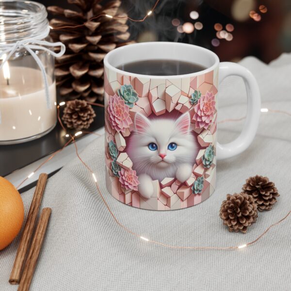 🐾🌵 "Succulent Surprise Kitty" Mug – Soft Whiskers & Sweet Blooms 🌸😺 - Image 2