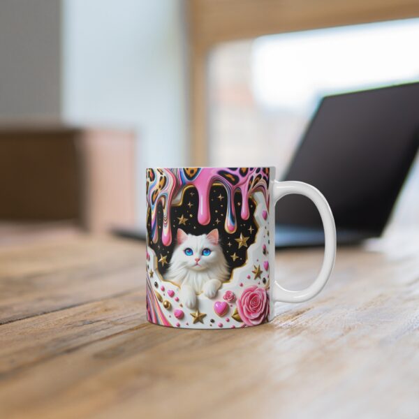 🌟🍭 Cosmic Kitty Candyland Mug | Drippy Magic, Stars & Fluffy Glam 🐱💖✨ - Image 4