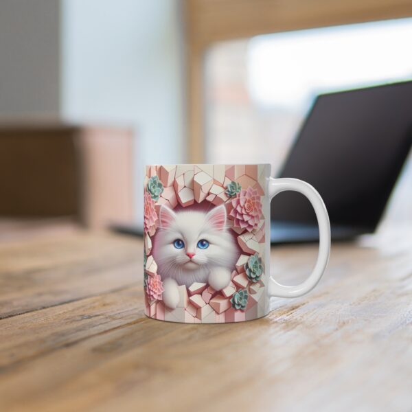 🐾🌵 "Succulent Surprise Kitty" Mug – Soft Whiskers & Sweet Blooms 🌸😺 - Image 4