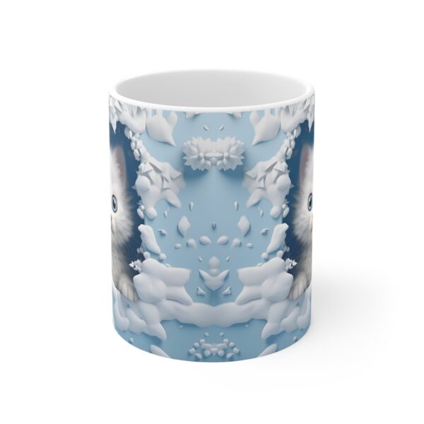 ❄️🐾 Frosty Fluff Mug | Arctic Blue-Eyed Kitten in Snowy Wonderland 🐱☕💙 - Image 5