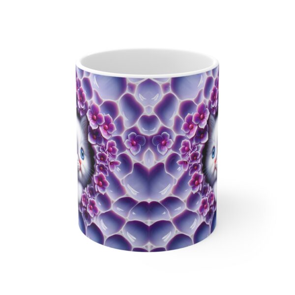 🌌🐱 Dreamy Violet Peek Cat Mug 💜🌸✨ - Image 5