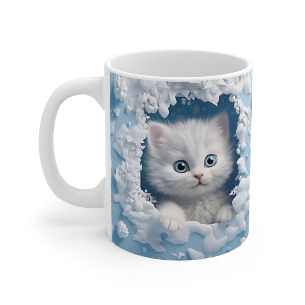 ❄️🐾 Frosty Fluff Mug | Arctic Blue-Eyed Kitten in Snowy Wonderland 🐱☕💙 - Image 6