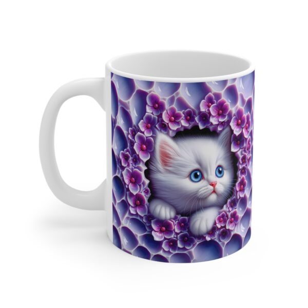 🌌🐱 Dreamy Violet Peek Cat Mug 💜🌸✨ - Image 6