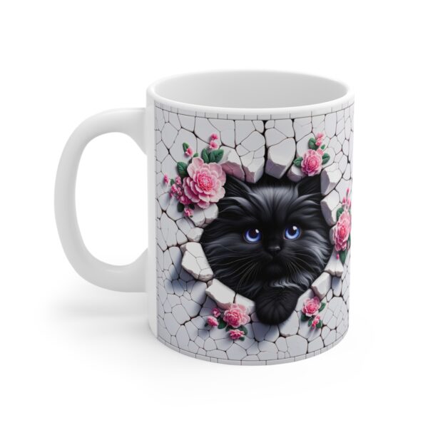 🐾🌸 "Peek-a-Boo Kitty" Ceramic Mug – Cute Cat with Floral Charm 🌸🐾 - Image 6